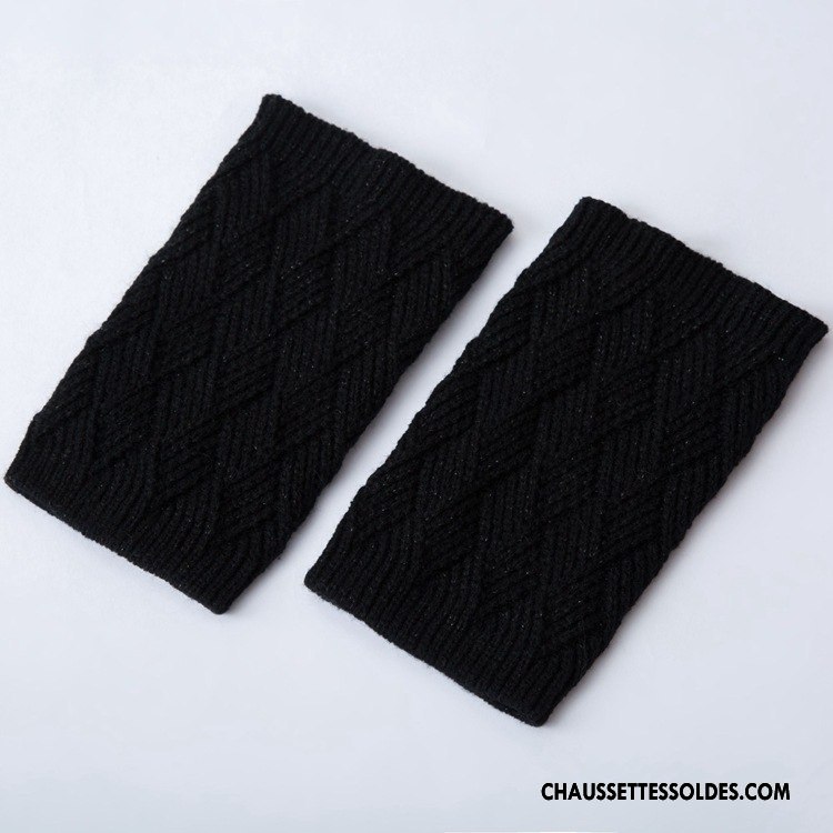 Guêtres Femme Le Nouveau L'automne En Maille Hiver Chaussette De Laine Or Argent Gris