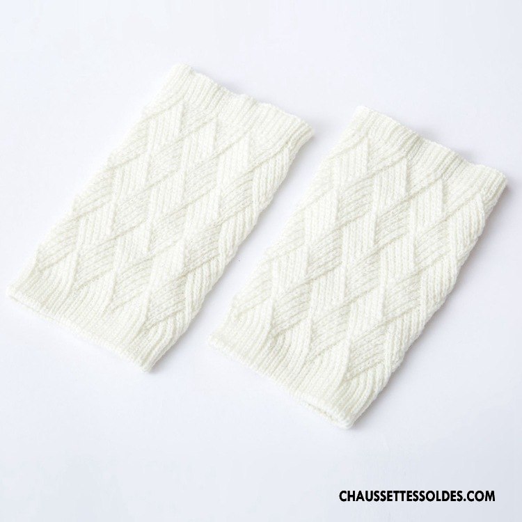 Guêtres Femme Le Nouveau L'automne En Maille Hiver Chaussette De Laine Or Argent Gris