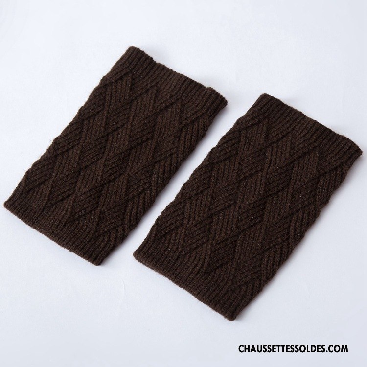 Guêtres Femme Le Nouveau L'automne En Maille Hiver Chaussette De Laine Or Argent Gris