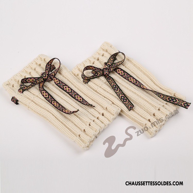 Guêtres Femme Petit Thermiques De Laine Chaussette Europe En Maille Marron / Brun