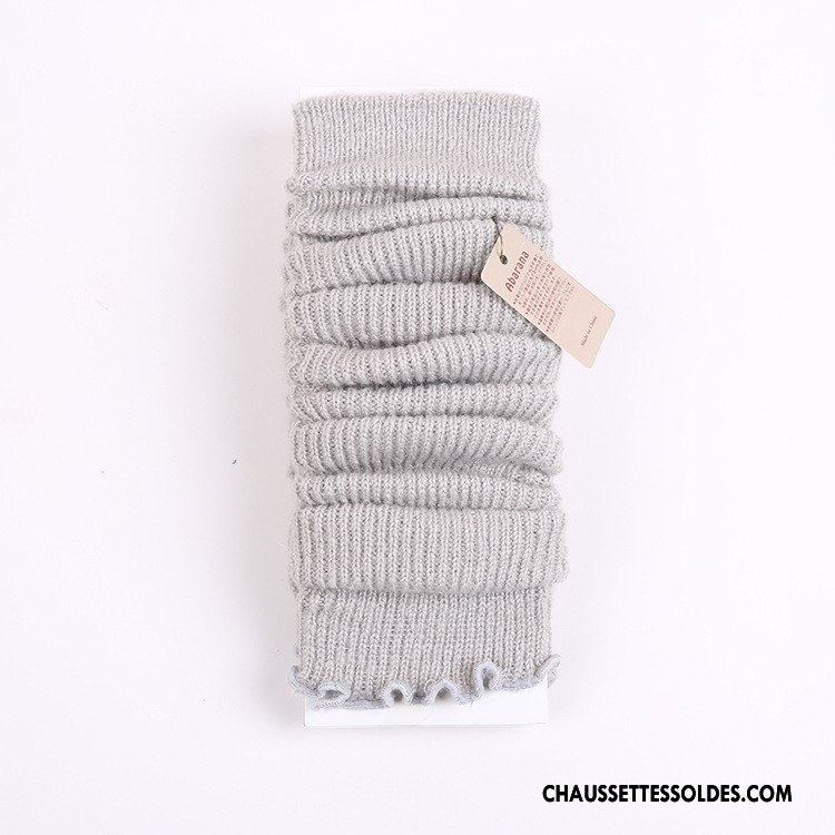 Guêtres Femme Pratique Chaussette Mode En Maille Hiver Thermiques Jaune