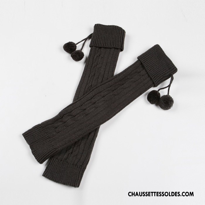 Guêtres Femme Renforcé De Laine Chaussette Mode Tous Les Assortis Hairball Marron / Brun