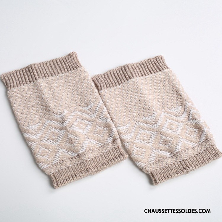 Guêtres Femme Thermiques Chaussette Fleurs Noël Le Nouveau De Laine Bleu