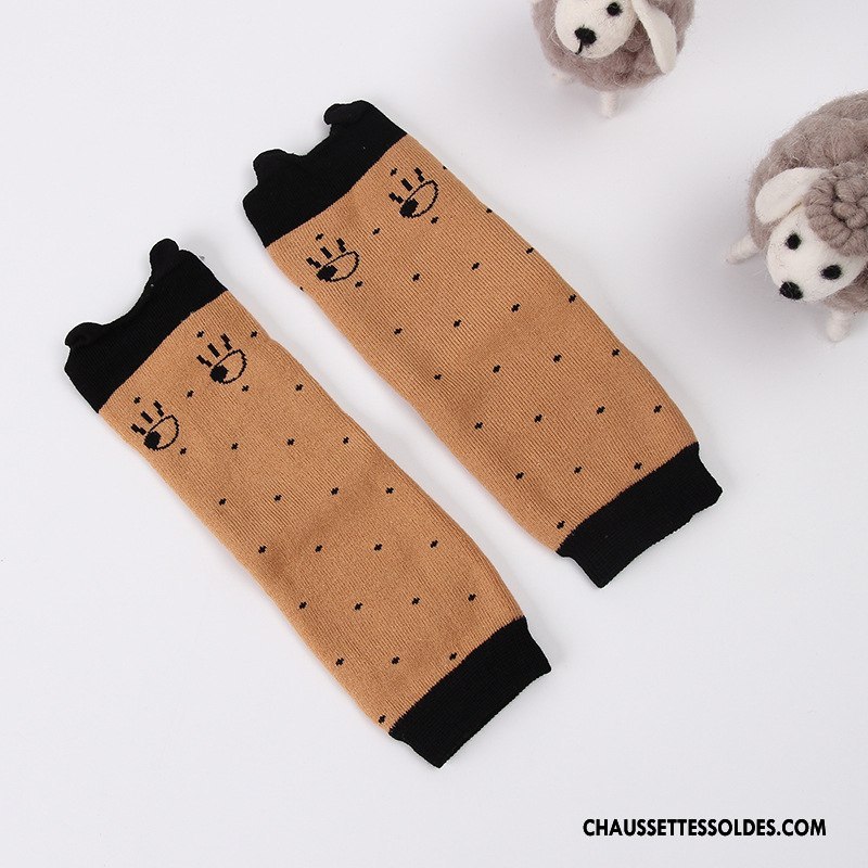 Guêtres Fille Genouillère Bébé Manchette Enfant Hiver Antidérapant Marron / Brun