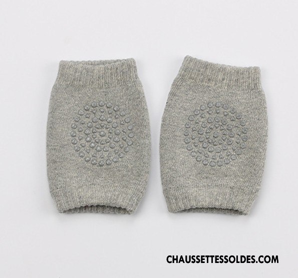 Guêtres Garçon Coton Bio Genouillère Engrener Enfant Chaussette Antidérapant Gris