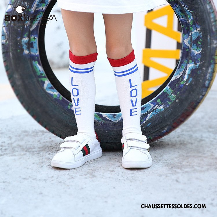 Chaussettes Montantes Pour Femme/fille - Football, Rugby - Bandes Classiques - Polyester/Coton - 46 Cm