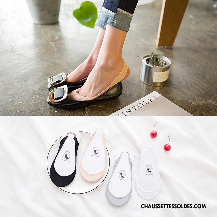 Bas Bas De Soie Femme Bretelle Printemps Invisible Été Chaussette Antidérapant