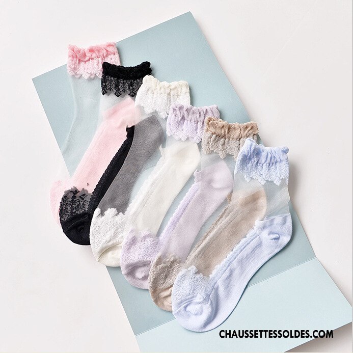 Bas Bas De Soie Femme Chaussette De Noël Style Chaud Princesse Doux Matelassé Été Bleu