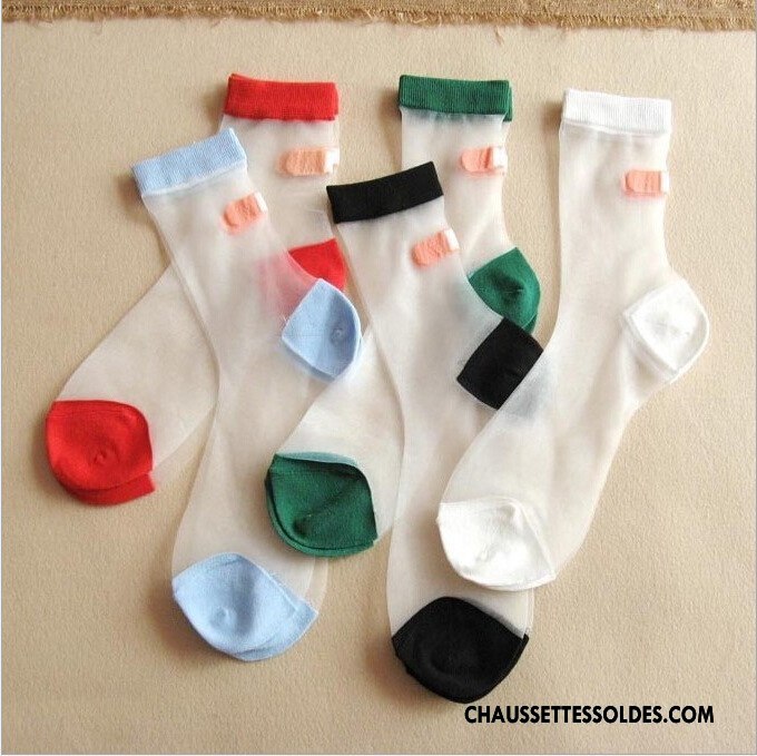 Bas Bas De Soie Femme Chaussette Style Chaud Légère Chaussette De Noël Invisible Cristal Blanc