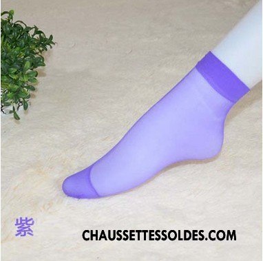 Bas Bas De Soie Femme Courte Invisible Chaussette Chaussette De Noël Très Mince Cristal Bleu