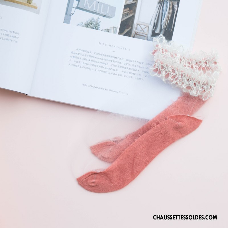 Bas Bas De Soie Femme Dentelle Légère Été Chaussette Basse Coupée Nouvelles Arrivées Antidérapant Couleurs De Bonbons Bordeaux