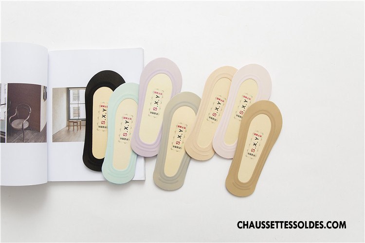 Bas Bas De Soie Femme Invisible Le Nouveau Soie De Glace Anti-off Chaussette Pas De Traces Vert Clair