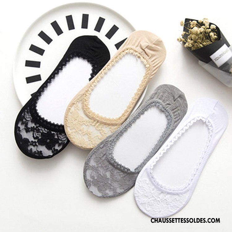 Bas Bas De Soie Femme Légère Chaussette Dentelle Été Chaussettes En Coton Dame Blanc