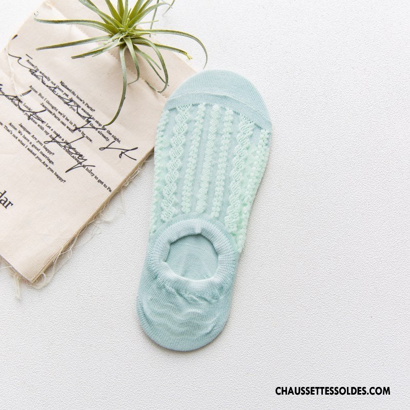Bas Bas De Soie Femme Matelassé Chaussette Basse Coupée Respirant Nouvelles Arrivées Printemps Vert