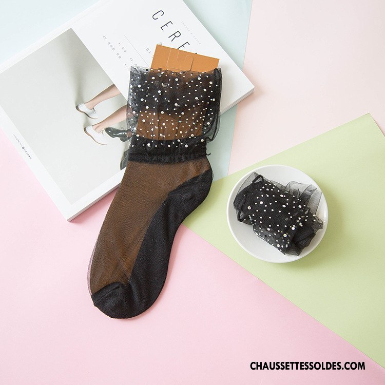 Bas Bas De Soie Femme Nouvelles Arrivées Été Engrener Dentelle Chaussette De Noël Milieu Noir