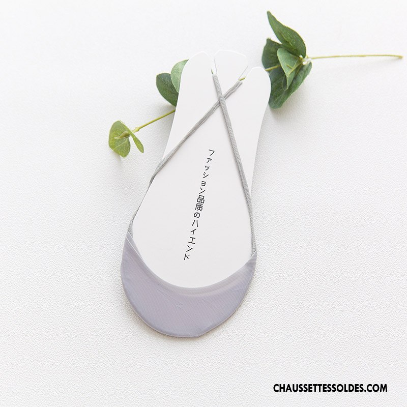 Bas Bas De Soie Femme Soie De Glace Invisible Chaussette Bretelle Creux Guipure Le Nouveau Gris