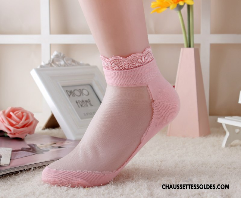Bas Bas De Soie Femme Yarn Dame Matelassé Chaussette Chaussette De Noël Chaussette Courte Rose