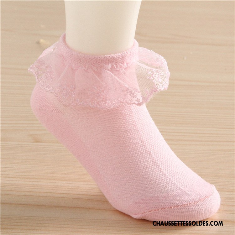 Bas Bas De Soie Fille Chaussette Dentelle Femme Enfant Engrener Princesse Blanc Rose