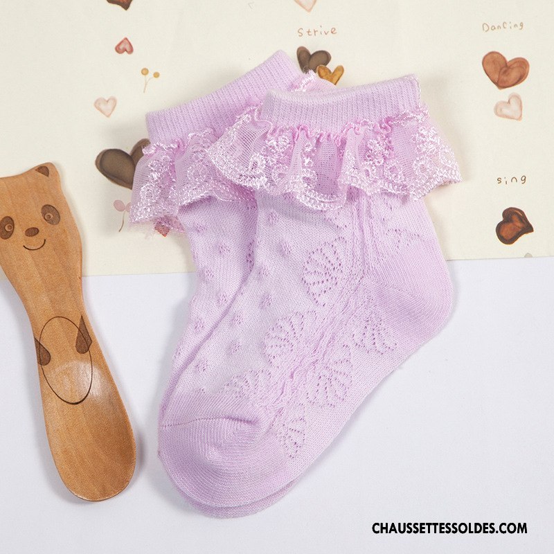Bas Bas De Soie Fille Dentelle Été Le Nouveau Chaussette Engrener Très Mince Violet