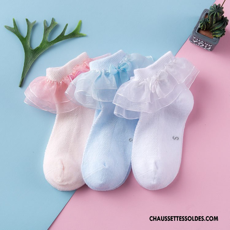 Bas Bas De Soie Fille Engrener Femme Princesse Dentelle Matelassé Bébé Bleu