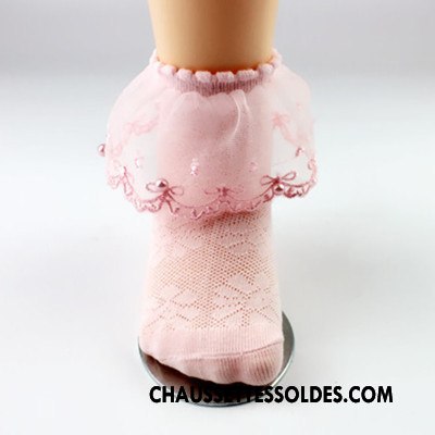 Bas Bas De Soie Fille Matelassé Chaussette Bébé Été Femme L'automne Rose