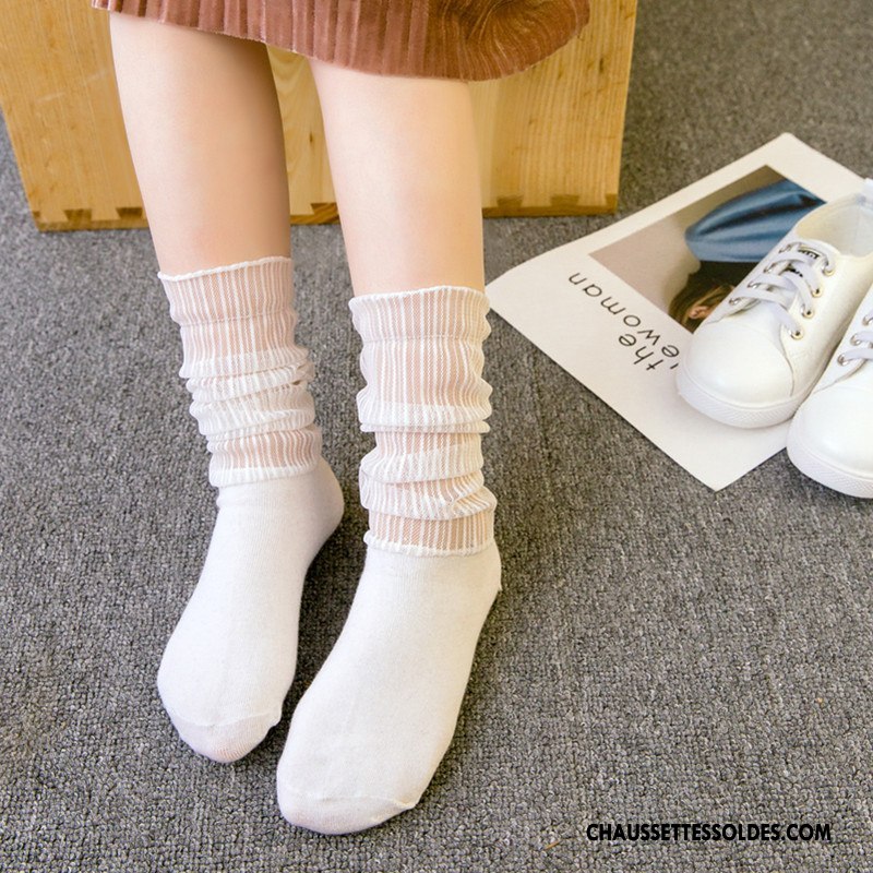 Bas Bas De Soie Fille Princesse Été Printemps Enfant Chaussette Yarn Net Blanc