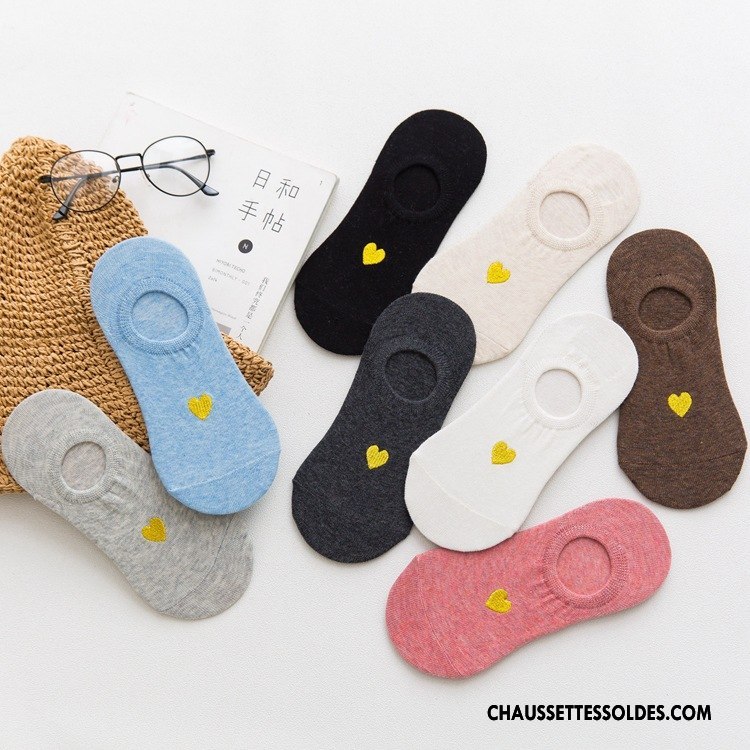 Chaussette Basse Femme Absorber La Sueur Amour Nouvelles Arrivées Dame Chaussette Basse Coupée Invisible Bleu