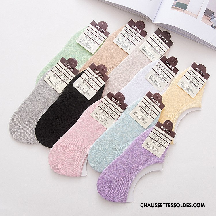 Chaussette Basse Femme Antidérapant Le Nouveau Tous Les Assortis Été Invisible Silicone Pure Violet