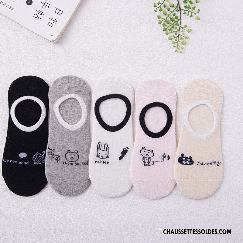 Chaussette Basse Femme Chat Dessin Animé Invisible Le Nouveau Chaussette Basse Coupée Animal Rose