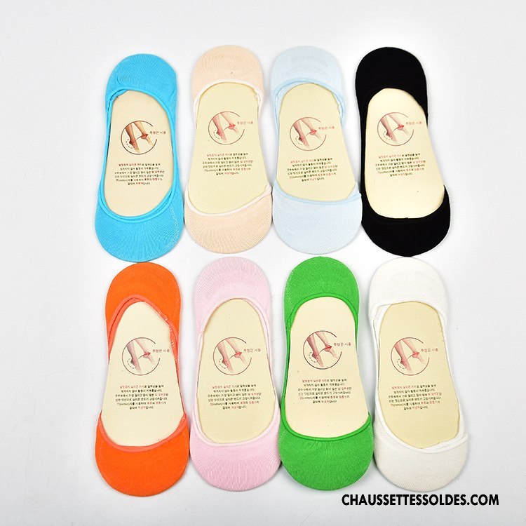 Chaussette Basse Femme Chaussette Basse Coupée Absorber La Sueur Le Nouveau Printemps Été Invisible Pure Vert Clair