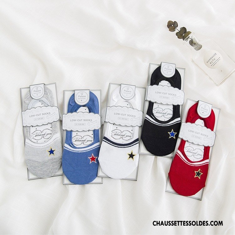Chaussette Basse Femme Chaussette Basse Coupée Dame Exquis Respirant Le Nouveau Chaussettes En Coton Bordeaux