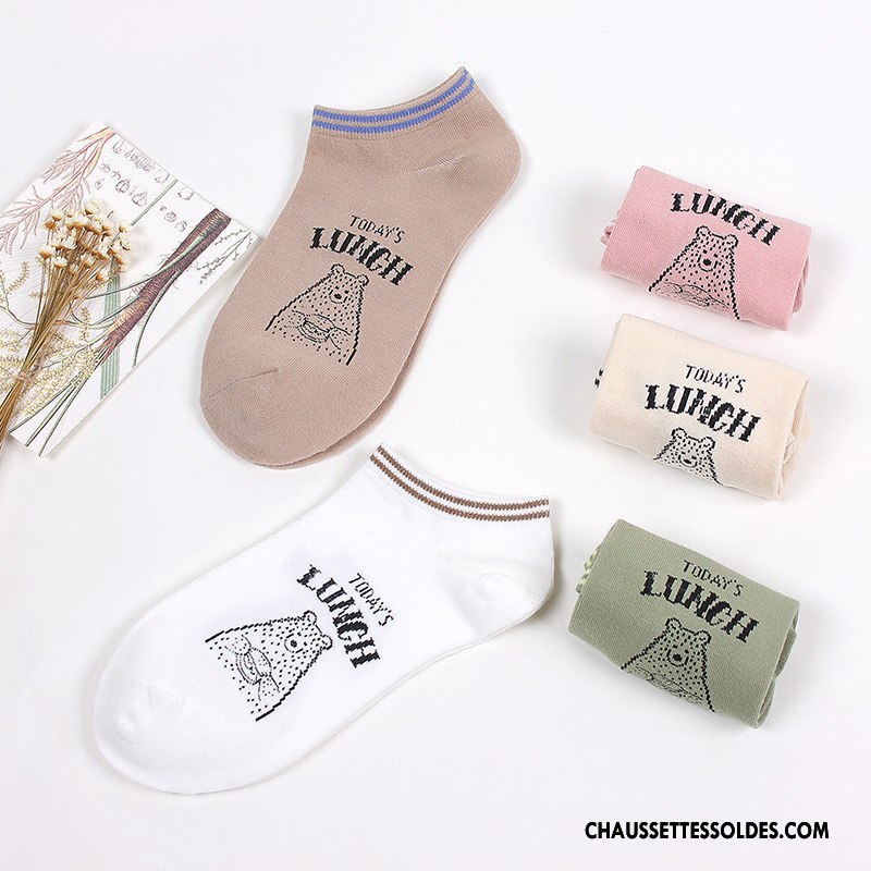 Chaussette Basse Femme Chaussette Basse Coupée Le Nouveau Coton Marron / Brun