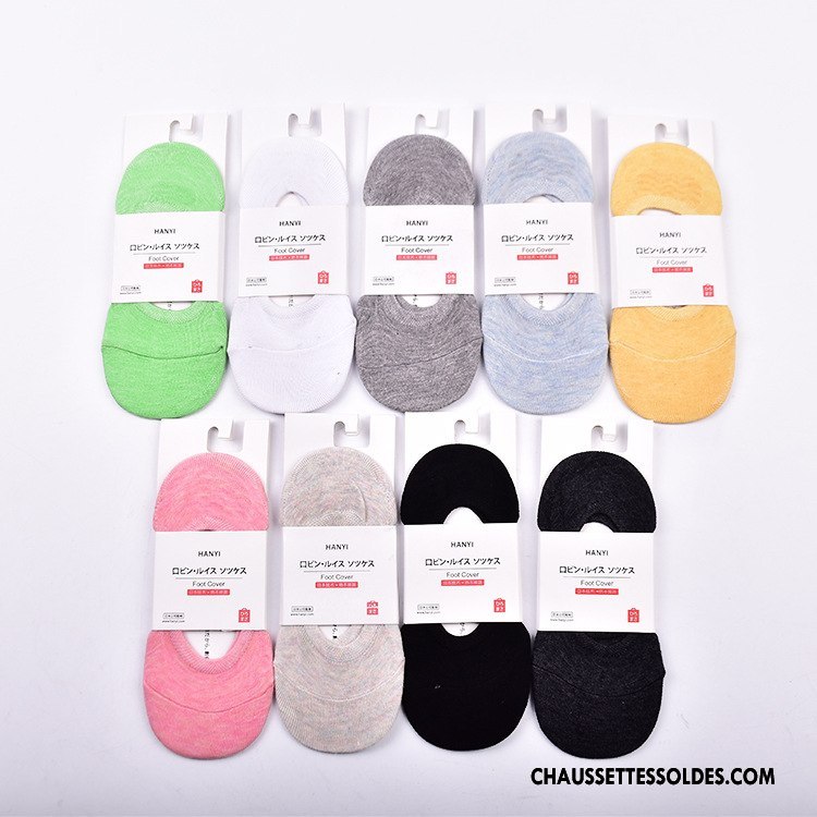 Chaussette Basse Femme Chaussette Basse Coupée Le Nouveau Mode Tous Les Assortis Invisible Été Couleurs De Bonbons Rose