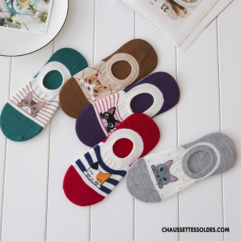Chaussette Basse Femme Chaussette Courte 100% Coton Le Nouveau Chaussette Basse Coupée Antidérapant Invisible Bordeaux