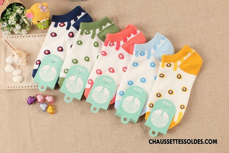 Chaussette Basse Femme Chaussette Courte Style Chaud Coton Bio Chaussette Basse Coupée Chaussettes En Coton Frais Jaune Clair