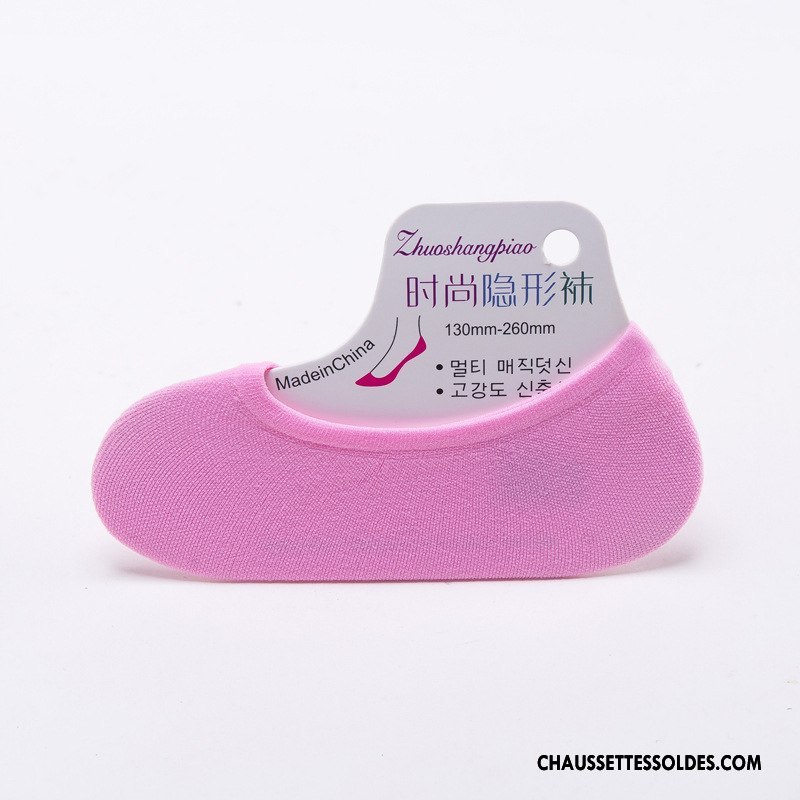 Chaussette Basse Femme Chaussette De Noël Velours Dame Silicone Antidérapant Respirant Couleurs De Bonbons Rose