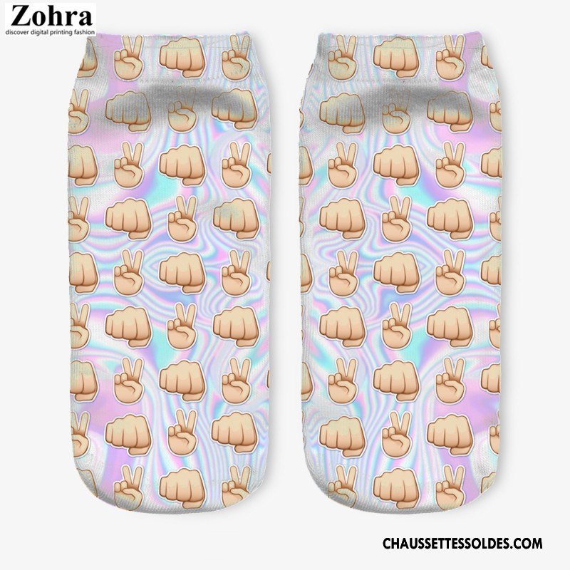 Chaussette Basse Femme Courte Chaussette Courte Modèles Féminins Chaussette Basse Coupée Adulte Invisible Impression Violet Clair