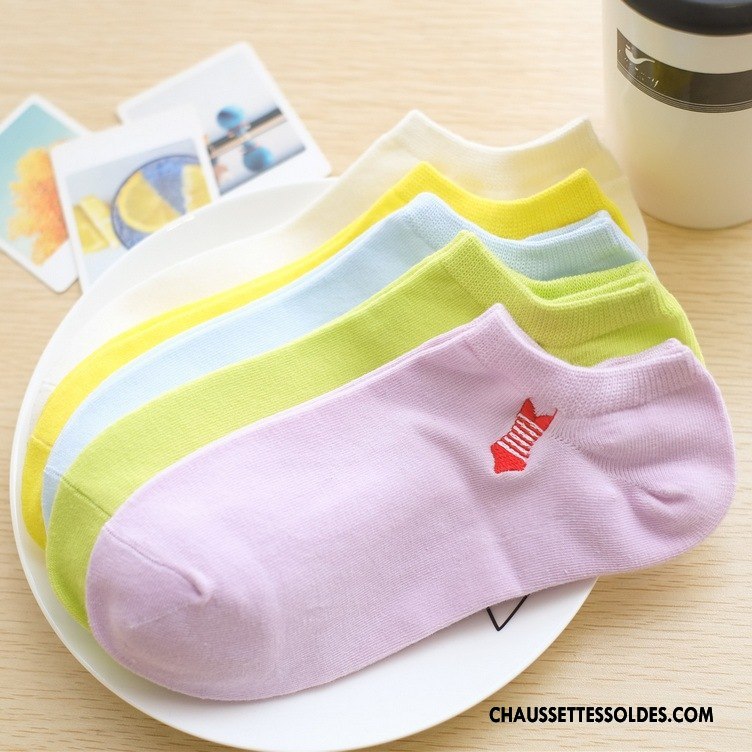 Chaussette Basse Femme Créatif Légère Nouvelles Arrivées Chaussette Basse Coupée Dessin Animé Été Violet