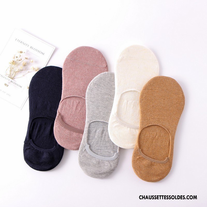 Chaussette Basse Femme Dame Chaussette Basse Coupée Anti-off Été Le Nouveau Manuel Rose