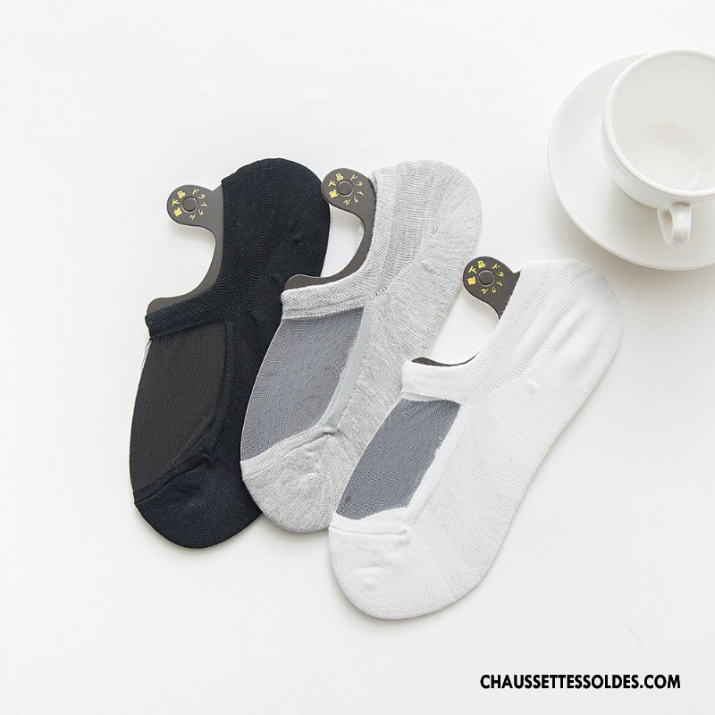 Chaussette Basse Femme Dame Matelassé Nouvelles Arrivées Invisible Été Pure Blanc Clair
