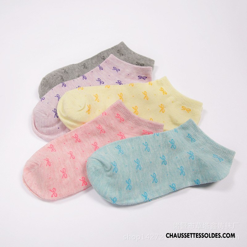 Chaussette Basse Femme Dame Papillon Courte Chaussette Basse Coupée Chaussettes En Coton Invisible Bleu
