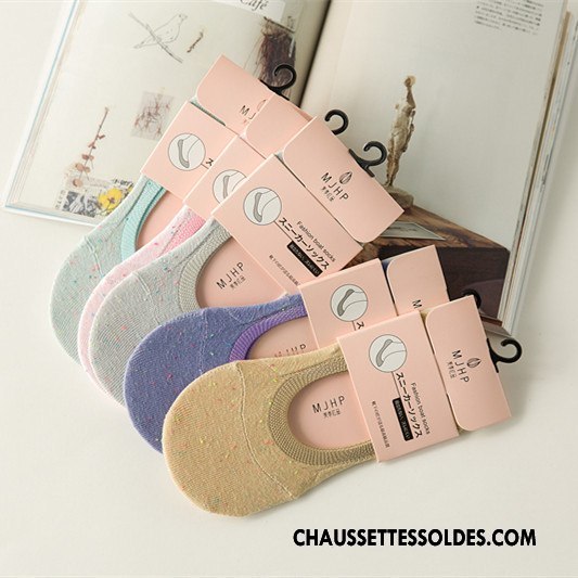 Chaussette Basse Femme Dame Été Style Chaud Silicone Kaki Yarn