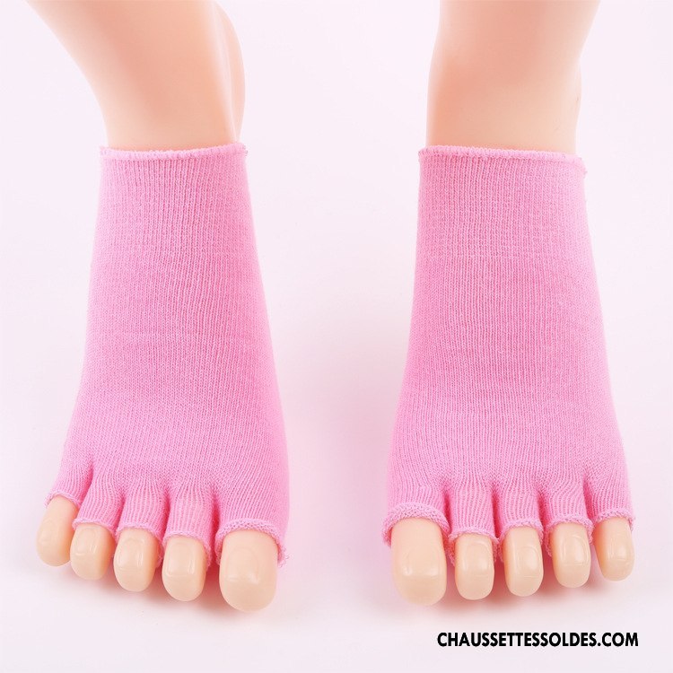 Chaussette Basse Femme Invisible Homme Matelassé Modèles Féminins Longue Cinq Doigts Rose