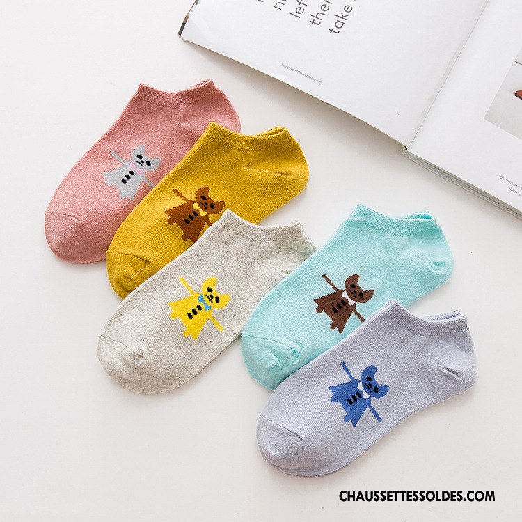 Chaussette Basse Femme Le Nouveau Hiver Coton Dessin Animé L'automne Frais Violet