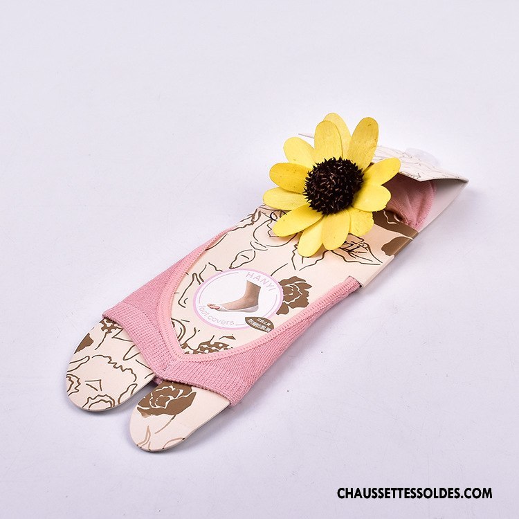 Chaussette Basse Femme Le Nouveau Mode Tous Les Assortis Chaussette Basse Coupée Ouverture Du Pied Été Pure Rose
