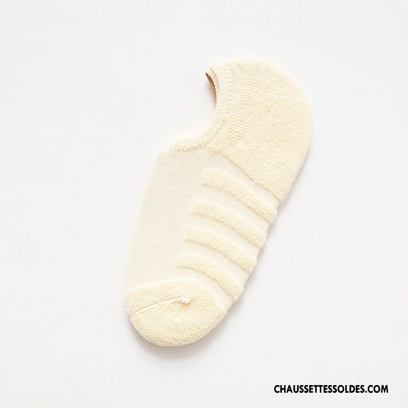 Chaussette Basse Femme Le Nouveau Plus De Velours 100% Coton Terry Serviette Renforcé Pure Jaune