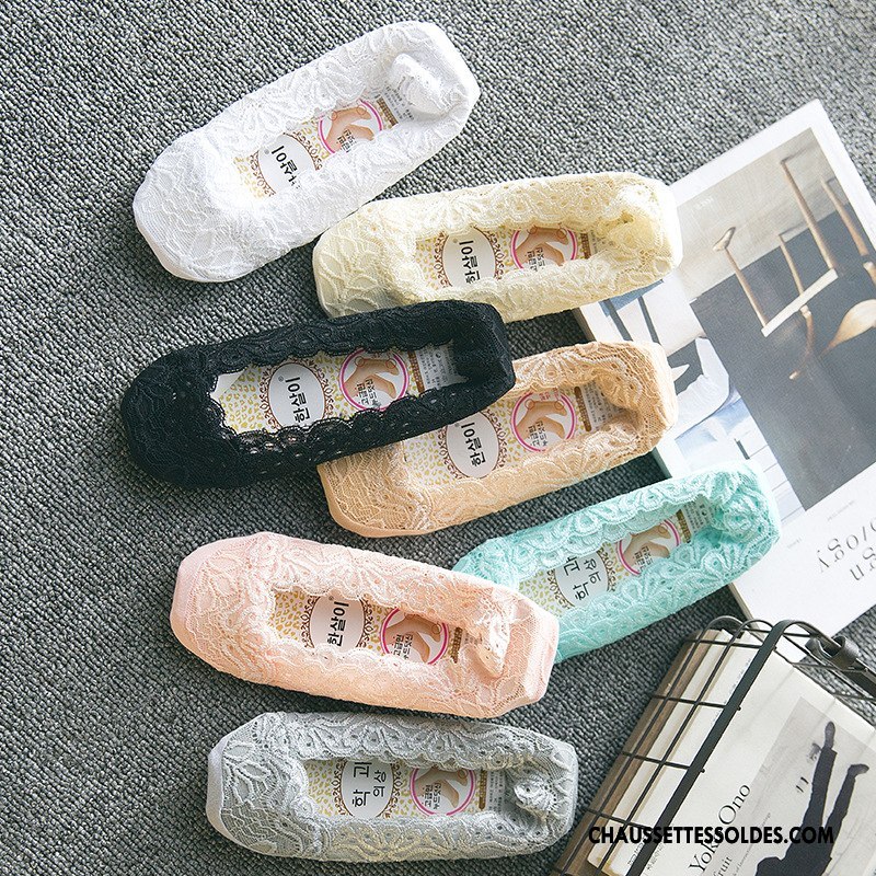 Chaussette Basse Femme Légère Chaussette Basse Coupée Le Nouveau Invisible Doux Antidérapant Rose Clair