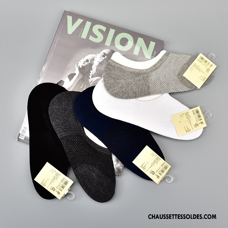 Chaussette Basse Femme Mode Été Homme Tous Les Assortis Chaussettes En Coton Simple Pure Blanc