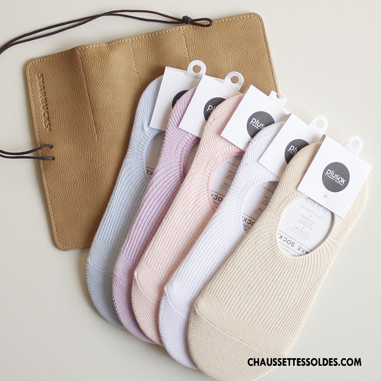 Chaussette Basse Femme Silicone Haute Qualité 100% Coton Matelassé Chaussette Basse Coupée Antidérapant Pure