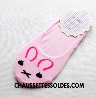 Chaussette Basse Femme Été Le Nouveau Dessin Animé Chaussette Basse Coupée Lapin Charmant Rose Clair